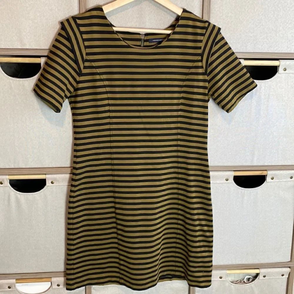 French connection stripe bodycon dress